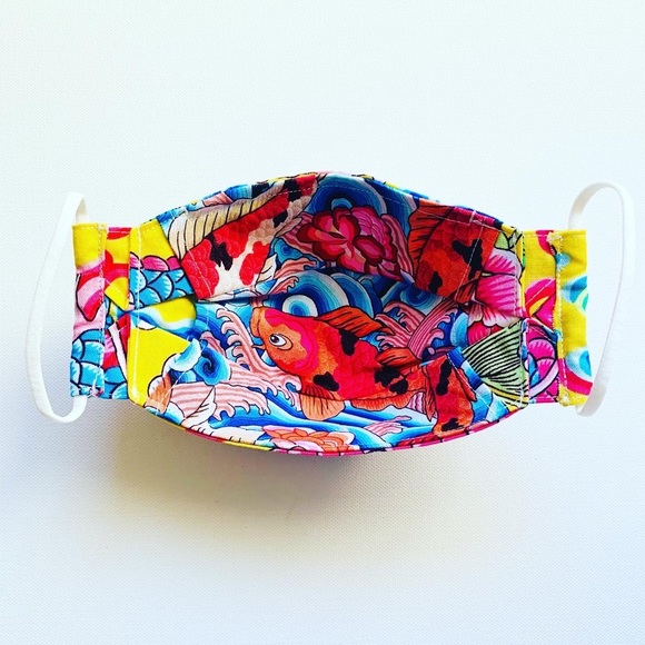 NEW Handmade Yellow Dragon Print 3D Face Mask - Picture 4 of 6